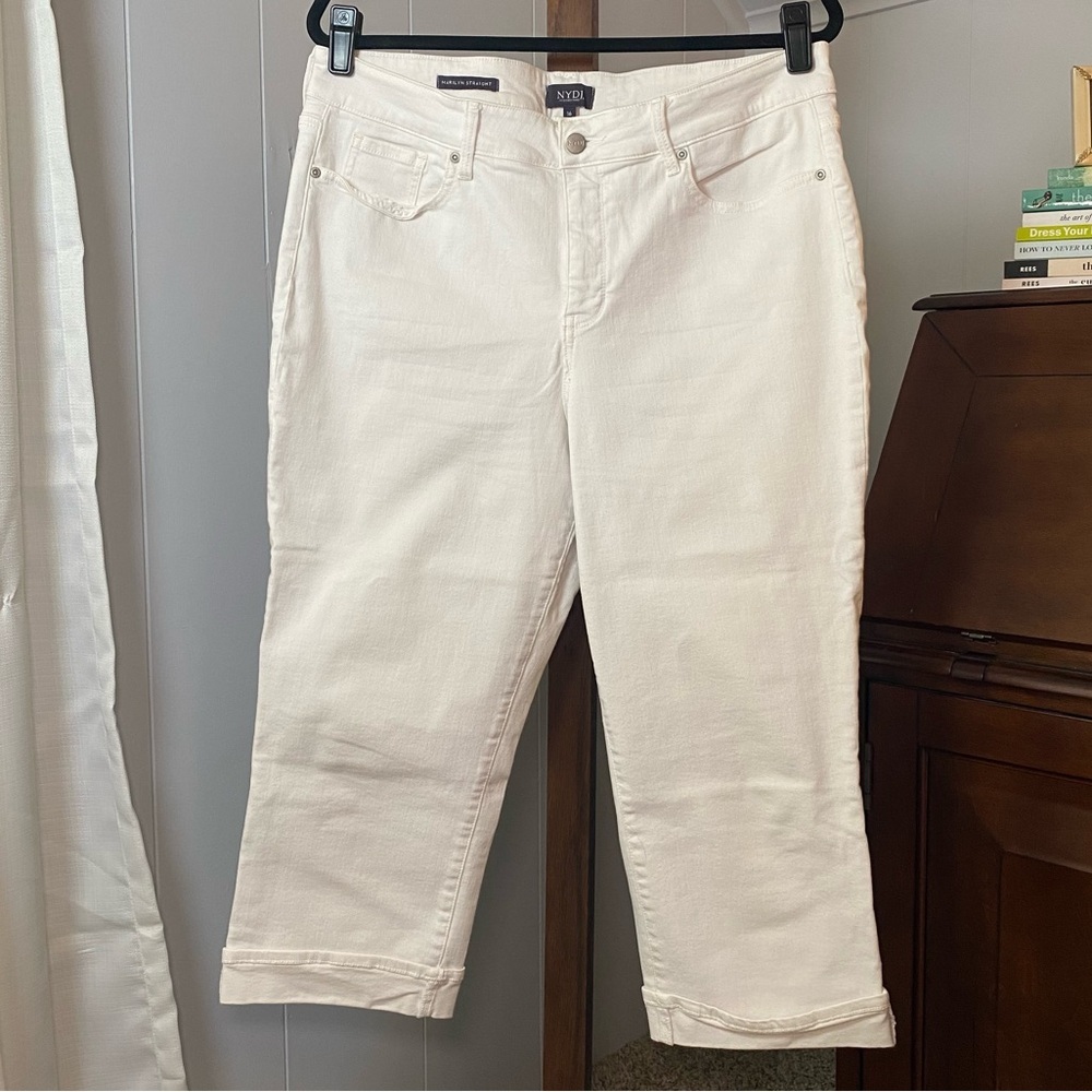 NYDJ Women's Marilyn Straight Crop Cuff Slimming Jeans,  Size 16